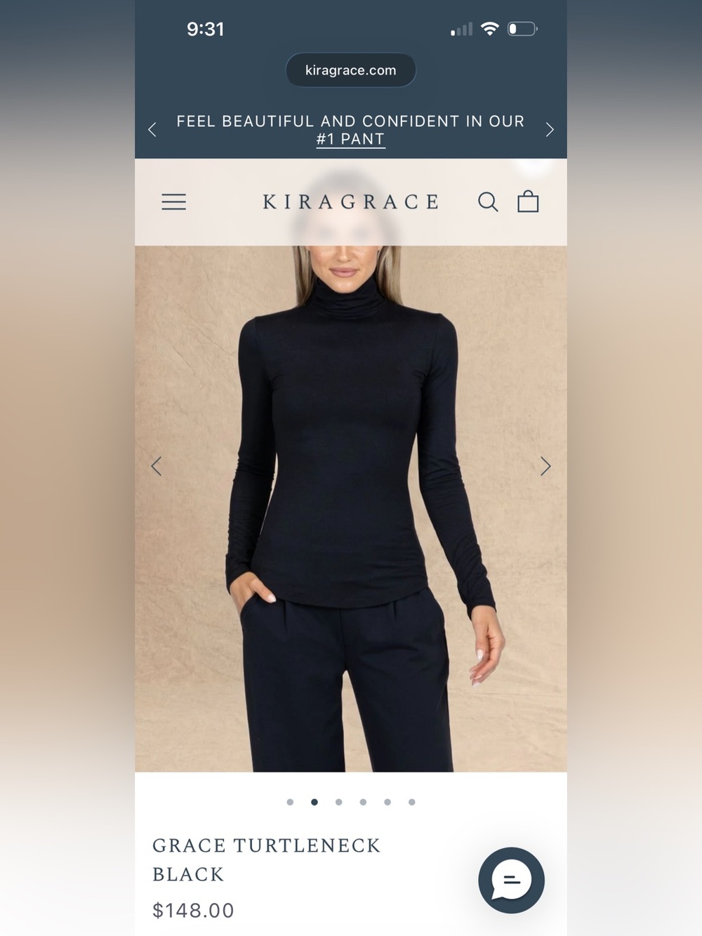 Kira Grace Black Turtleneck
